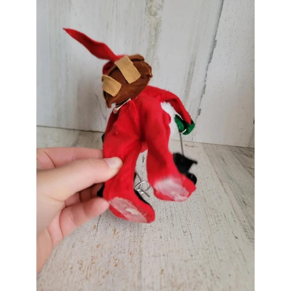 Annalee ski Santa Claus vintage mobility doll plush skiing home decor